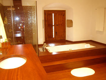 El Turo bathroom with jacuzzi tub and multi-jet shower