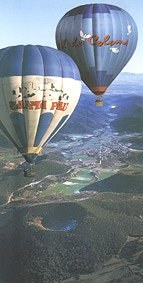 Ballooning over the Garrotxa Volcanic region near Olot