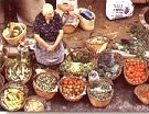 A vegetable vendor at Banyoles marketplace