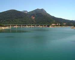 The Panta de la Baells reservoir is huge