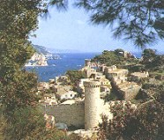 The old town walls of Tossa de Mar